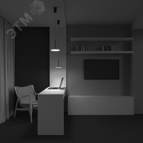 Светильник подвесной Plato LED 12W Черный - фото 6