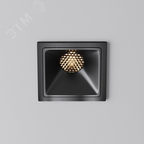 Светильник встраиваемый Downlight Alfa LED 3000K 10Вт 50 град IP20 CRI90 Черный квадрат 52х65х65мм 870Лм - фото 5