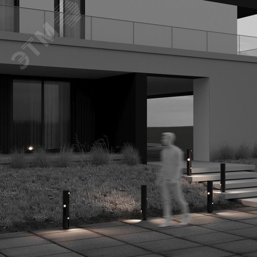 Светильник ландшафтный Outdoor Cave IP 65 LED 9W 3000 K Черный - фото 6