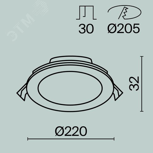 Светильник встраиваемый Stockton DL017-6-L18W3-4-6K Белый - фото 6