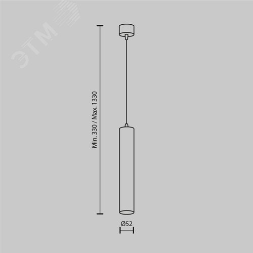 Светильник подвесной Focus LED LED 12W Латунь - фото 6