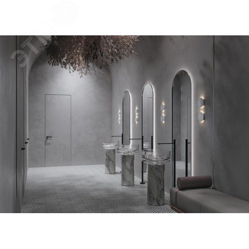 Светильник настенный (бра) Parma LED 3000К 6Вт, IP20, белый, круг - фото 7
