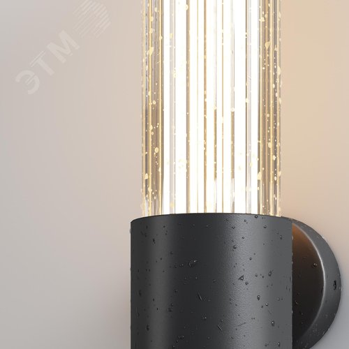 Светильник настенный (бра) Outdoor Lit IP 54 LED 8W 3000 K Черный - фото 4