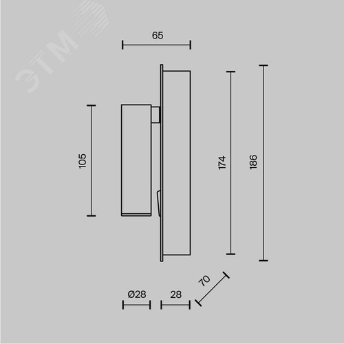 Светильник настенный (бра) Technical C041WL-L3W3K Белый - фото 8
