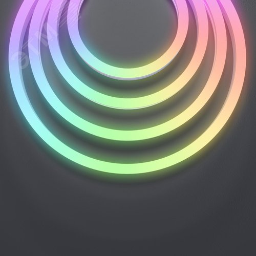 Неон гибкий 17x12 24В 17,8Вт/м RGB SPI  IP67 5м 432052 - фото 4