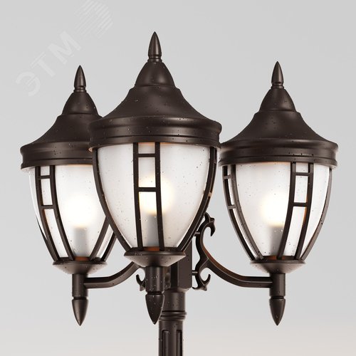 Светильник садово-парковый Outdoor Rivoli IP 44 E27х3х60W Черный - фото 4