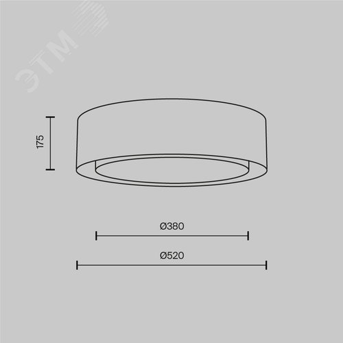 Светильник потолочный Bergamo E27х3 Хром - фото 3