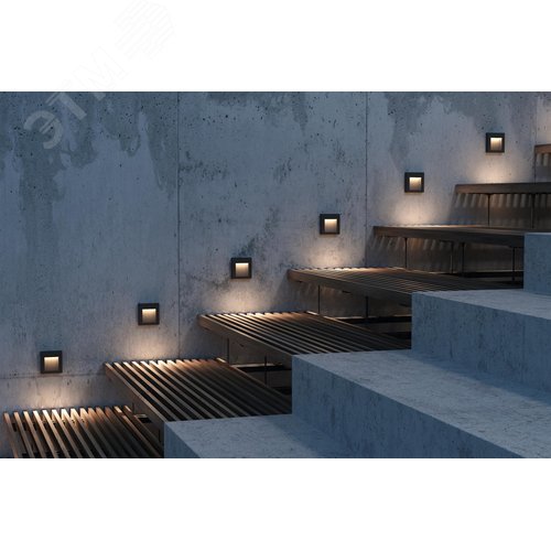 Подсветка для лестниц Outdoor Arca IP 65 LED 3W 3000 K Черный - фото 4