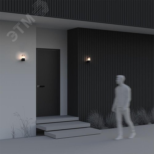 Светильник настенный (бра) Outdoor Piccadilly IP 44 E27х1х23W Черный - фото 6