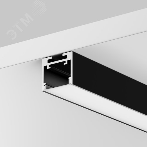 Профиль алюминиевый накладной-подвесной 25x22 (Черный, 2 м), ALM-2522-B-2M - фото 3