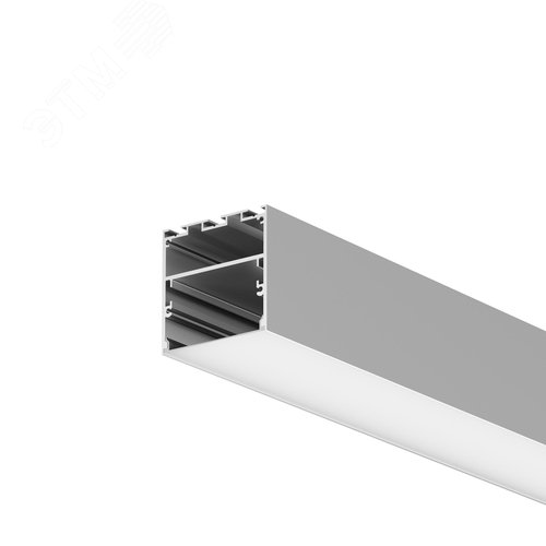 Профиль алюминиевый накладной-подвесной 50x50 (Серебро, 3 м), ALM-5050T-S-3M - фото 1