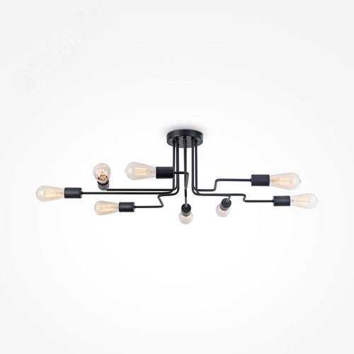Светильник потолочный Gilbert E27х8 Черный - фото 4