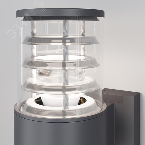 Светильник настенный (бра) Outdoor Bronx IP 54 E27х1х60W Серый - фото 3