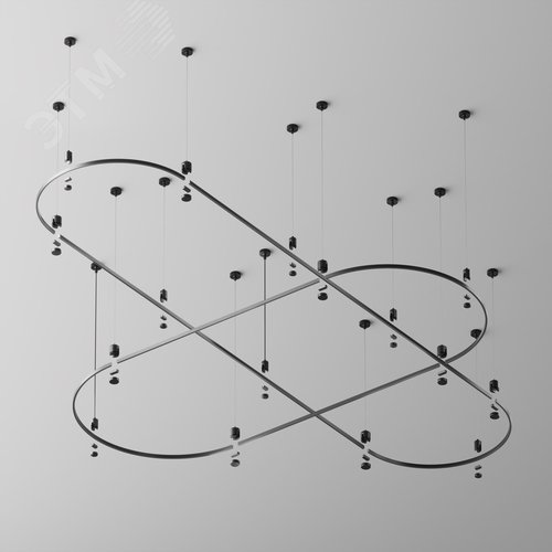 Шинопровод полукруг 650мм Flarity черный - фото 5