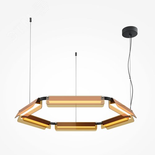 Светильник подвесной Flat LED 60W Черный - фото 4