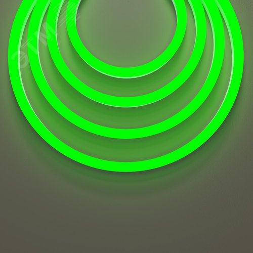 Неон гибкий 25x13 220В 8Вт/м Green IP65 50м 201234 - фото 4