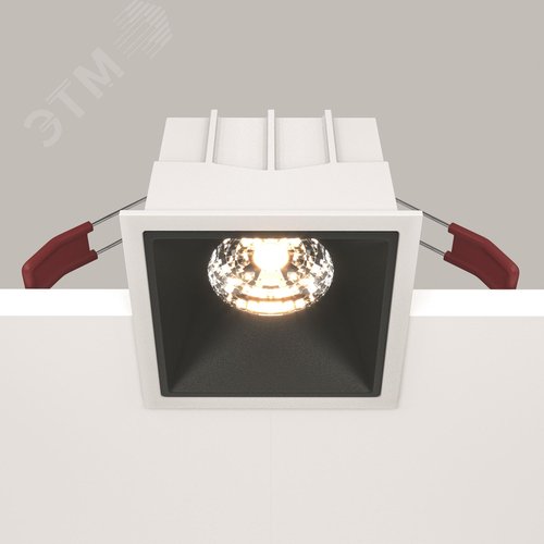 Светильник встраиваемый Downlight Alfa LED 3000K 1x15Вт 36 град Dim Triac IP20 CRI90 Бело-черный квадрат 63х85х85мм 1050Лм - фото 7