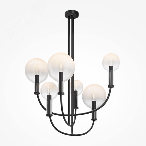 Светильник подвесной Status E14х6х40W Черный - фото 4