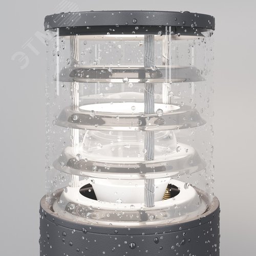 Светильник ландшафтный Outdoor Bronx IP 54 E27х1х60W Серый - фото 3