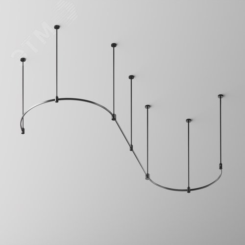 Шинопровод полукруг 800мм Flarity черный - фото 6