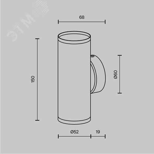 Светильник настенный (бра) Technical C068WL-02MG Матовое Золото - фото 7