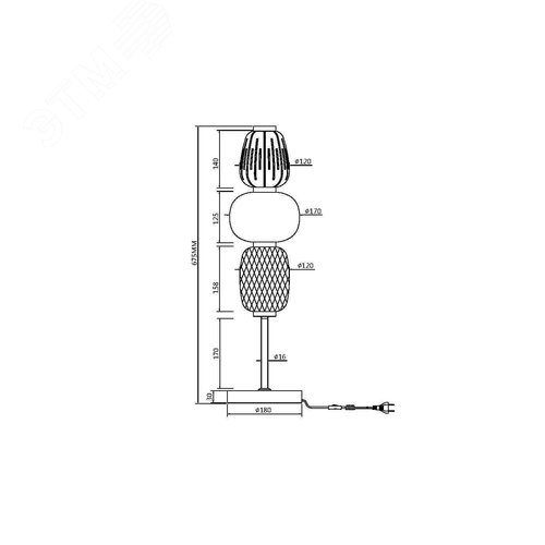 Светильник настольный Pattern LED 28W Хром - фото 3