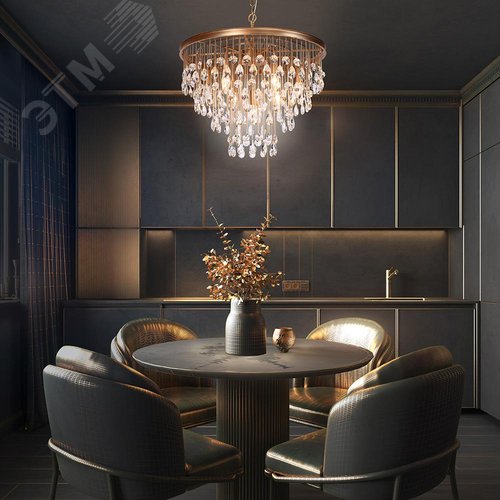 Светильник подвесной Linn E14х7х40W Золото - фото 3