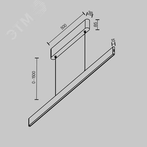 Светильник подвесной Technical P109PL-36W2.7-6K-W Белый - фото 6
