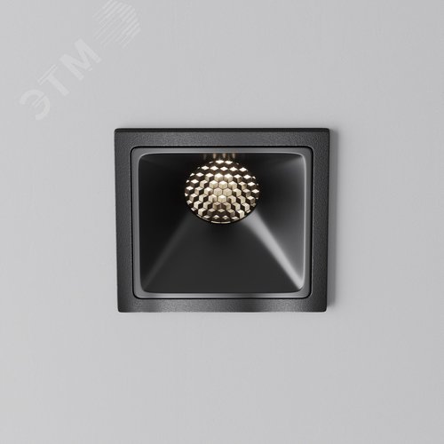 Светильник встраиваемый Downlight Alfa LED 4000K 10Вт 50 град IP20 CRI90 Черный квадрат 52х65х65мм 890Лм - фото 5