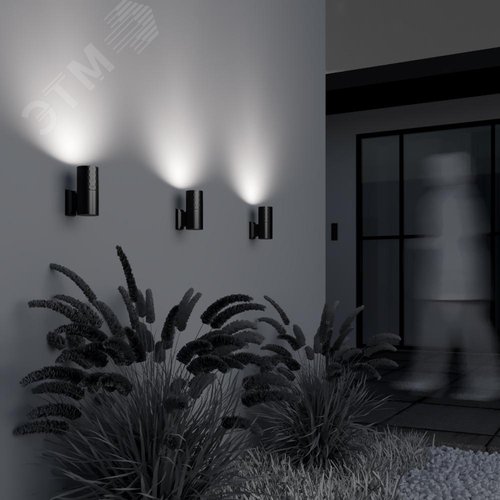 Светильник настенный (бра) Outdoor Bowery IP 54 GU10х1х50W Черный - фото 4