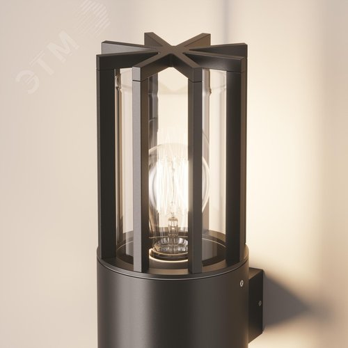 Светильник настенный (бра) Outdoor Barrel IP 54 E27х2х15W Графит - фото 4