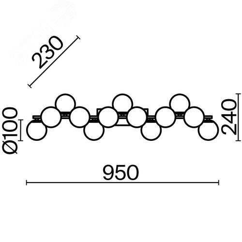 Светильник настенный (бра) Maytoni MOD547WL-13B Черный - фото 2