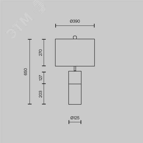 Светильник настольный Bianco E27х1х60W Латунь - фото 6