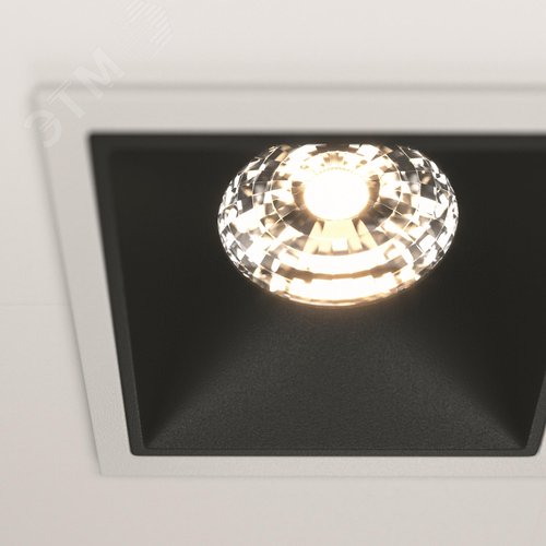 Светильник встраиваемый Downlight Alfa LED 3000K 2x15Вт 36 град Dim Triac IP20 CRI90 Бело-черный двойной квадрат 63х167х85мм 2100Лм - фото 3