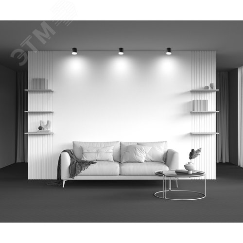 Светильник потолочный Hoop GX53х1 Черно-белый - фото 5