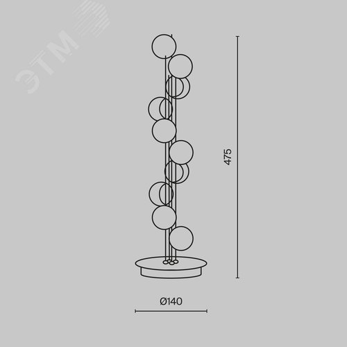 Светильник настольный Tessara LED 17W Золото - фото 3