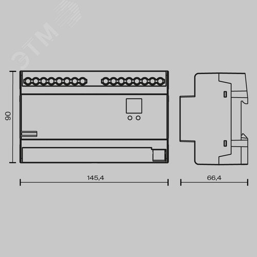 Диммер DALI DT6 четырехканальный TRIAC 230VAC DIN - фото 2
