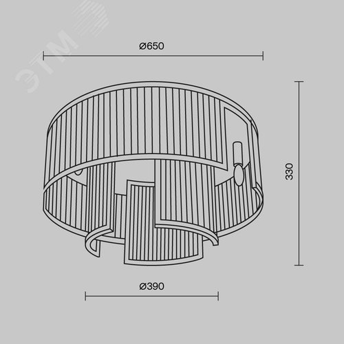 Светильник потолочный Frame E14х9 Золото - фото 2