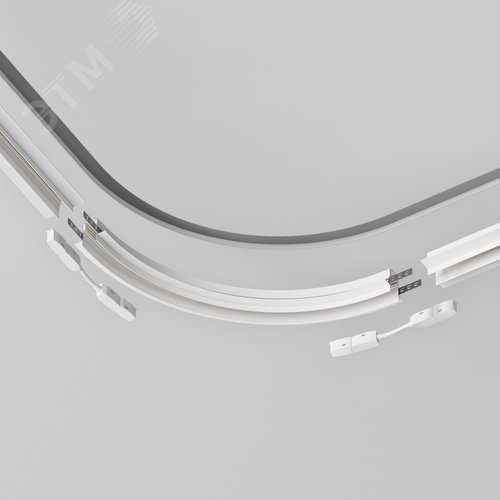 Коннектор радиусный R300 Exility встраиваемый под ГКЛ 9,5мм белый - фото 6