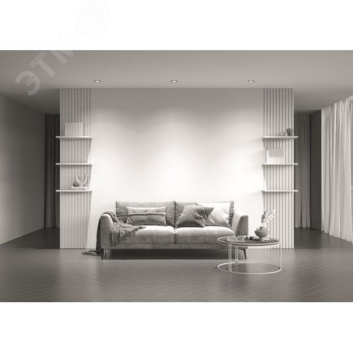 Светильник встраиваемый Yin DL031-L12W4K-D-B Черный - фото 5