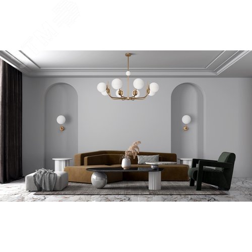 Светильник подвесной Rendez-vous E14х8х40W Латунь - фото 7