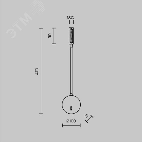 Светильник настенный (бра) Technical C035WL-L3MG3K Матовое Золото - фото 8
