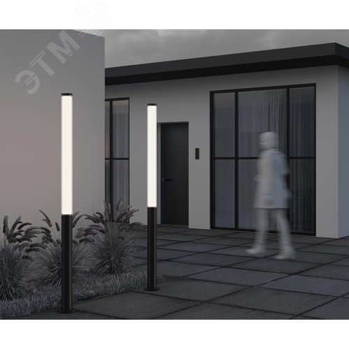 Светильник садово-парковый Outdoor Ginza IP 54 LED 100W 3000 K Черный - фото 7
