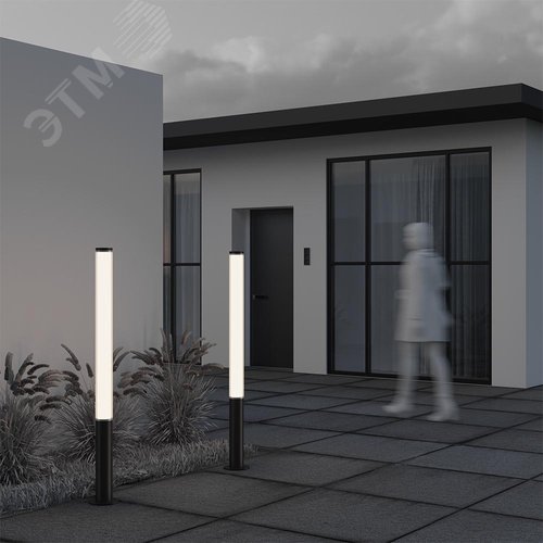 Светильник садово-парковый Outdoor Ginza IP 54 LED 50W 3000 K Черный - фото 6