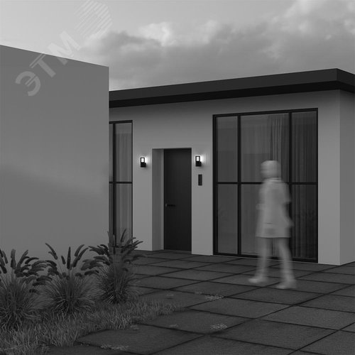 Светильник настенный (бра) Outdoor Alura IP 54 E27х1х35W Графит - фото 7