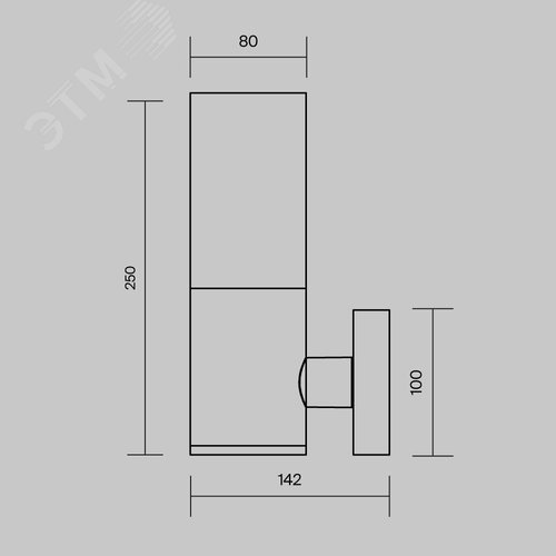 Светильник настенный (бра) Outdoor Willis IP 54 E27х1х60W Серый - фото 7