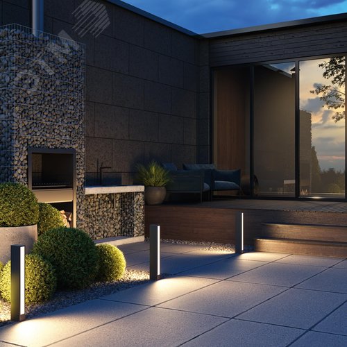Светильник ландшафтный Outdoor Hof IP 65 LED 12W 3000 K Графит - фото 3