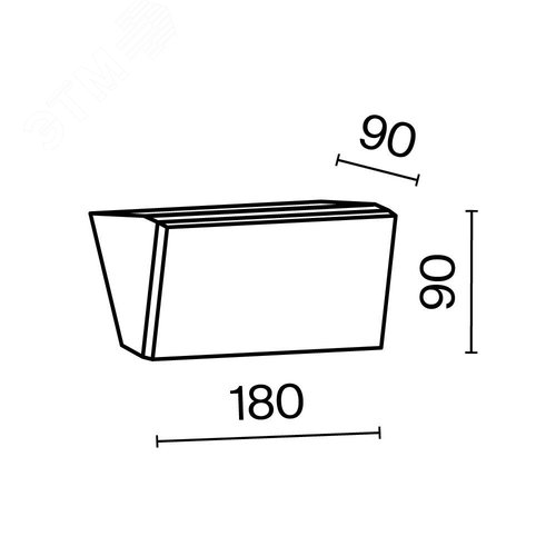 Светильник настенный (бра) Outdoor Brick IP 54 LED 10W 3000 K Графит - фото 4
