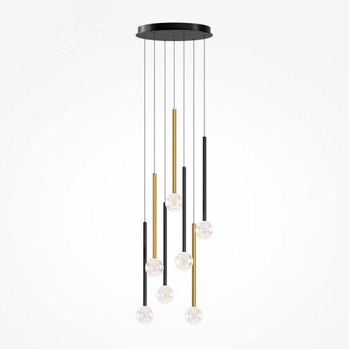 Светильник подвесной Bubble dream LED 23W Черный и Латунь - фото 3
