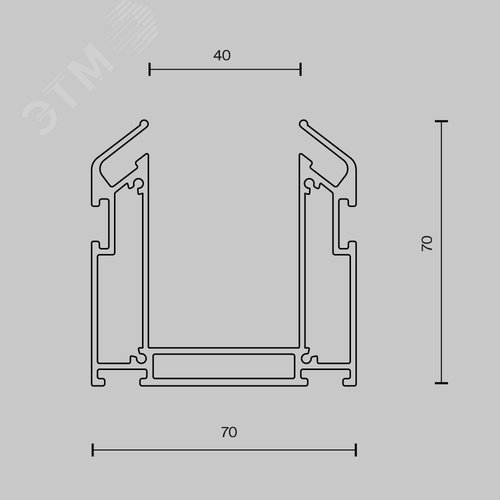 Профиль Technical TRA010MP-212S Серебро - фото 8